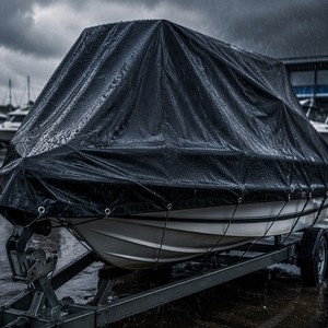 Rouleau de bâche tissée enduite de <span class=keywords><strong>PVC</strong></span>, imperméable, anti-UV, tissu marin 900 g/m² pour applications extérieures 1000D - Product Image 2