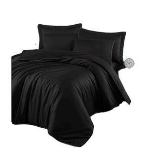 Juego de Ropa de Cama de Lujo de 6 Piezas, Tamaño King, Tela Satén, Funda de Edredón XL, Sábana Ajustable, Fundas de Almohada, Diseño Sólido con Costuras, para Uso Doméstico - Product Image 1