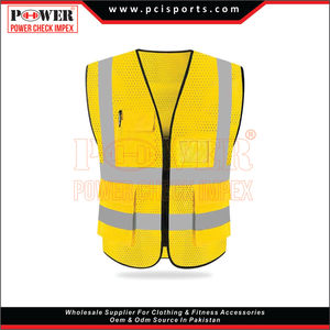 Alta visibilidad Hyper Yellow Durable y resistente al agua Chaleco de poliéster 600d Seguridad reflectante Seguridad - Product Image 3