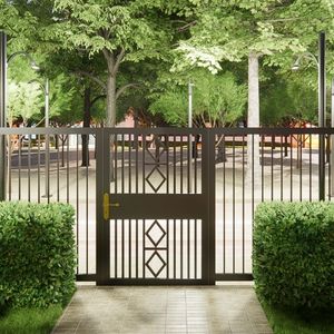 Elegantes diseños de puerta de casa, imágenes e ideas de puerta de pared de límite seguro para combinar perfectamente con la estética exterior de cualquier hogar - Product Image 1