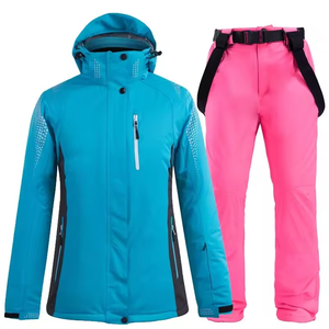Survêtements imperméables tendances de bonne qualité Combinaison de ski deux pièces Combinaison de ski d'extérieur pour hommes et femmes Ensemble de pantalons et vestes de ski à double planche - Product Image 6