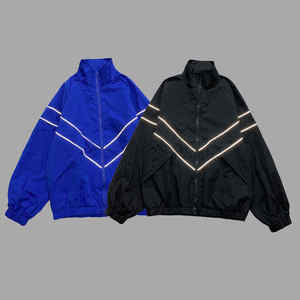 Chaqueta Deportiva Masculina de Forro Polar de Poliéster Ecológico con Decoración Vintage, Cuello Alto y Cierre de Cremallera, Estilo Deportivo - Product Image 4