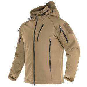 Latest Fashion Winter Solid Color Hooded Windbreaker <b>Jacket</b> Men <b>Lightweight</b> Windproof Breathable Anti Wrinkle Polyester/Cotton - Product Image 5