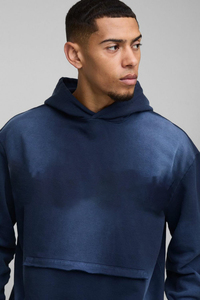 เสื้อฮู้ดดี้สไตล์วินเทจสุดเทรนดี้ ผ้าฟลีซคอตตอน 100% ทรงโอเวอร์ไซส์ น้ำหนักเบา เป็นมิตรกับสิ่งแวดล้อม ล้างสีแบบแอซิด เหมาะสำหรับฤดูหนาว - Product Image 2