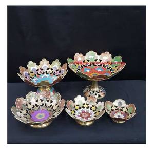 Nouveau bol à chocolat dernier design en aluminium tendance avec support bol de service aux dates de couleur or et argent pour la vaisselle - Product Image 3