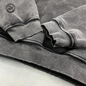 Acid Wash Cotton Hoodie <b>Vintage</b> Style Custom <b>Oversized</b> Unisex Streetwear <b>Sweatshirt</b> for Bulk Wholesale Orders - Product Image 4