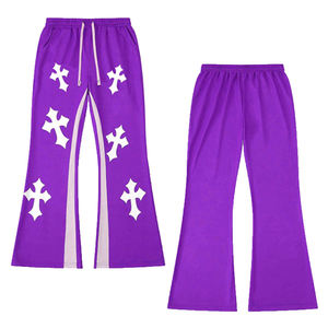 กางเกงวอร์มขายาวสำหรับผู้หญิงใส่ในออฟฟิศกางเกงเอวยางยืดพิมพ์ลาย DTG โลโก้ได้ตามต้องการ - Product Image 4