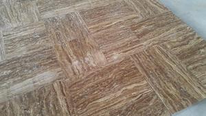 Travertin brun veiné Noche, finition polie ou non, 20x20cm, petit échantillon, pour revêtement de sol et pavés de voie d'accès, fabriqué en Turquie - Product Image 2