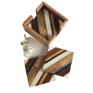 Top Quality Customize Square Round Epoxy Wood <b>Resin</b> Coaster Wholesale Square Round Design Drink Cup Crystal Epoxy <b>Pine</b> Tea Cup - Product Image 1