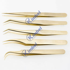 Pinzas de extensión de pestañas Pinzas rectas profesionales semicurvas profesionales Pinzas multicolores de plasma de Venta caliente - Product Image 6