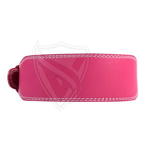 Pink Cowhide Waist Support <b>Belt</b> Adjustable Buckle Closure Non-Slip <b>Weight</b> Lifting Strength <b>Training</b> Unisex - Product Image 1