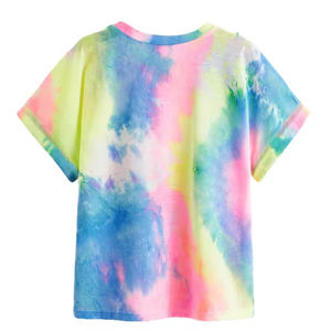 Camisetas de hombre Tie Dye de alta calidad peso pesado logotipo personalizado lavado en blanco de talla grande hombres Camiseta de algodón de gran tamaño para hombres - Product Image 2