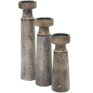 เชิงเทียนไม้ทนทานมีสีและขนาดที่กำหนดเองสำหรับตกแต่งบ้าน - Product Image 3