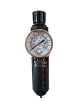 Régulateur de pression et manomètre en aluminium 1/4'' SFR02 Standard de la série Mercury Make, neuf, bleu/noir, garantie 1 an