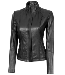 Veste en jean en peau de mouton pour femme, vente en gros transfrontalière 2024, veste en cuir vintage de qualité supérieure pour femme, veste en cuir PU pour l'hiver - Product Image 5