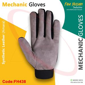 Guantes de trabajo manual para hombres de alta calidad Guantes de cuero sintético de Pakistán mecánico para uso diario - Product Image 3