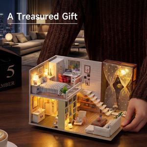 Plans de maisons, cadeaux éducatifs en bois, jouets de fleurs, ville, maisons de poupées miniatures DIY - Product Image 4