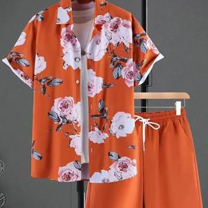 Offre Spéciale hommes Shorts ensembles personnalisé hommes été chemise ensembles courts à manches courtes t-shirt et short ensemble vêtements de sport - Product Image 5