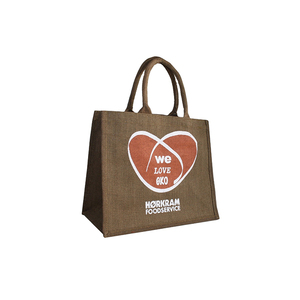 Handmade 100% Natural Jute <b>Fabric</b> <b>Bags</b> with Stylish Striped Pattern and Custom Logo Sustainable Stylish Shopping <b>Totes</b> for Sale - Product Image 1