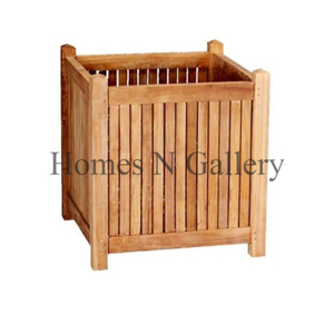 Top vente haut de gamme Antique Design extérieur grands Pots de jardin de fleurs jardinières en bois boîte de jardinière carrée blanche en bois - Product Image 4