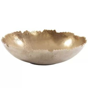 Nouveauté Bol de service rond en aluminium noir et or pour la maison, les hôtels, les tables de mariage, les bols de service pour aliments - Product Image 4