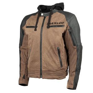 Veste en cuir de moto noire pour homme, veste de protection pour motard - Product Image 1