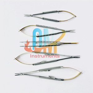 TC castroviejo ชุดเครื่องมือผ่าตัดขนาดเล็ก5ชิ้นคีมยึดเข็มสแตนเลสสตีลเกรดทางการแพทย์ - Product Image 5