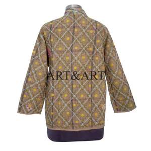 Veste d'été pour femme en broderie artisanale de qualité supérieure, design simple et uni, manteau régulier, multicolores, décontracté, en coton - Product Image 2