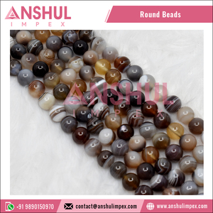 Cuentas redondas de ágata de Botsuana, 10mm, piedras preciosas, hebras de cuentas de India, venta al por mayor - Product Image 4