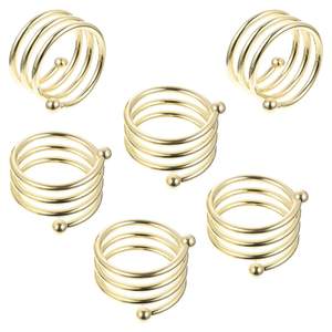 Servilleteros de alambre de Metal electrochapado en oro ajustable, servilletero para vacaciones, vajilla de Halloween, regalos para fiestas - Product Image 2