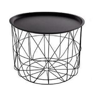 โต๊ะข้างเตียงทรงกลมดีไซน์เรียบง่ายสำหรับตกแต่งบ้านทำโลโก้ตามสั่งเฟอร์นิเจอร์ห้องนั่งเล่นสีดำ - Product Image 1