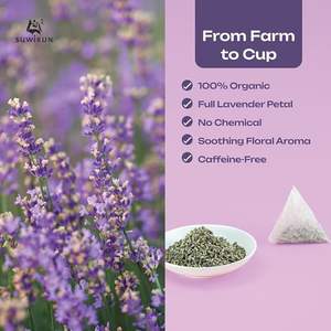 ชาลาเวนเดอร์ออแกนิค10ถ้วยชาธรรมชาติไม่มีน้ำตาลและสารกันบูดเครื่องดื่มเพื่อสุขภาพระดับพรีเมียมปราศจากคาเฟอีน - Product Image 6