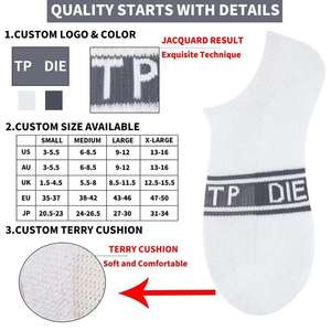 OEM 2026 Chaussettes de sport personnalisées pour jeunes, hauteur cheville, amorties, respirantes, antibactériennes, écologiques, 100% coton, anti-humidité - Product Image 5