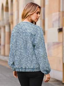 Veste en jean de qualité supérieure, décontractée, pour femmes, vêtement d'extérieur d'automne, veste en jean pour femmes - Product Image 4