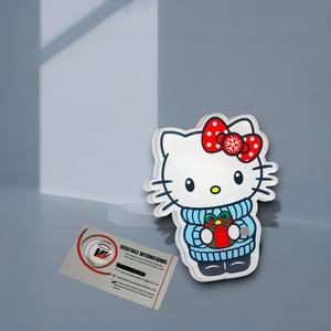 อุปกรณ์ต่อขนตาแบบใช้ซ้ำได้ ยี่ห้อส่วนตัว เป็นมิตรกับสิ่งแวดล้อม  อะคริลิคแม่เหล็ก ลายเฮลโลคิตตี้  แผ่นติดขนตา รูปทรงเพชร สี่เหลี่ยม ดอกไม้ วงรี - Product Image 1