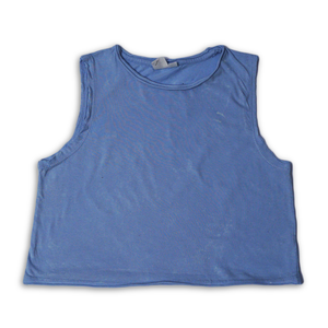 Top Corto Básico de Algodón 100%, 160 g/m², Informal, Transpirable, Ligero, Resistente al Viento, Lavado Mineral, para Mujer - Product Image 1