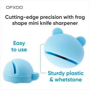 Mini afilador de cuchillos de rana, dispositivo de afilado de cuchillos de acero para interiores y exteriores para cuchillos de cocina, afilado óptimo - Product Image 3
