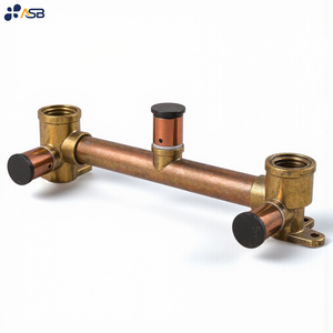 Raccord PEX à sertir en laiton certifié sans plomb, haute pression, résistant à la corrosion, pour montage mural, pour bain et douche - Product Image 1