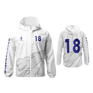 Coupe-vent coupe ajustée personnalisé OEM Vêtements d'entraînement de sport avec fermeture éclair Hauts de sport vierges unis pour hommes femmes Patchwork Nylon Sports - Product Image 3