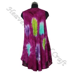 2025 nueva llegada verano Mujer ropa manga larga cuello redondo Tie Dye ropa de playa fabricantes India mujeres vestido - Product Image 2