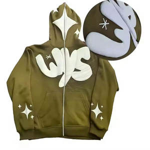 Nouveau design de sweats à capuche zippés quantité minimale de commande bas sweats à capuche zippés intégraux au prix de gros en coton mélangé fabriqué au Pakistan - Product Image 2