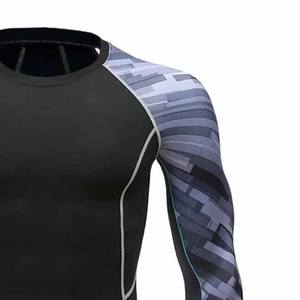 Haute qualité hommes éruption garde à manches longues couleurs personnalisables Logo Spandex/Nylon Anti-UV surf respirant séchage rapide - Product Image 6