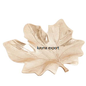 Bol à fruits décoratif en métal à feuilles, dernier design artisanal, artisanat indien, bol à feuilles en métal fait à la main, prix de vente - Product Image 4