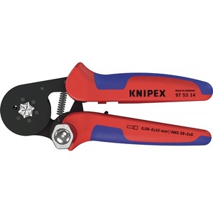 KNIPEX <b>Wire</b> End <b>Crimping</b> Pliers with Overall Length 180mm Burnished 0.08-16 Mm (AWG 28-6) Multi-Component Grips - Product Image 1