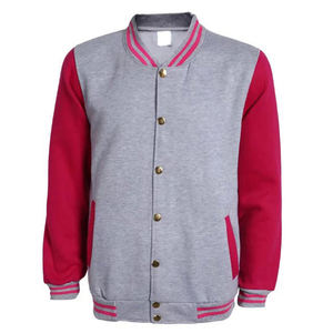 Chaqueta Varsity Acolchada con Capucha para Hombre, de Lona de Alta Calidad, Diseño Casual Cortavientos, Bloques de Color en las Mangas, Ribete de Punto en Contraste, Cierre de Cremallera - Product Image 2