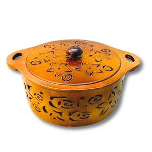 Caja de Madera Natural Hecha a Mano de Alta Calidad para Chapati de Boda, con Incrustaciones Decorativas de Metal, Apta para Lavavajillas, para Uso Diario - Product Image 6