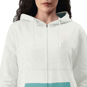 เสื้อฮู้ดซิปผู้หญิงไซส์ใหญ่ น้ำหนักเบา สำหรับฤดูหนาว ผ้าฝ้าย 100% โลโก้ด้านหน้า สวมใส่สบาย ระบายอากาศได้ดี เหมาะสำหรับใส่ลำลอง - Product Image 5