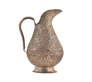 Tazas de cerámica de cobre en relieve Vintage de alta calidad, vasos de jarra de agua pura de estilo árabe más vendidos, fábrica India directa - Product Image 4