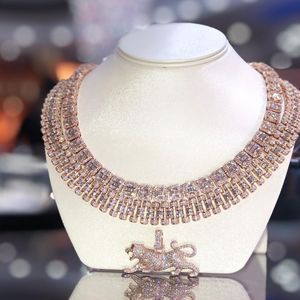 Cadena cubana de corte redondo de diamante de moissanita de Plata de Ley 925 estilo Hip Hop exclusiva elaborada en GRA certificada con claridad VVS - Product Image 1