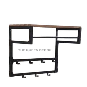 Porte-manteau mural en forme de visage d'animal, quatre crochets, solide et durable, pour la maison ou l'exploitation minière, style antique avec finition or antique - Product Image 3